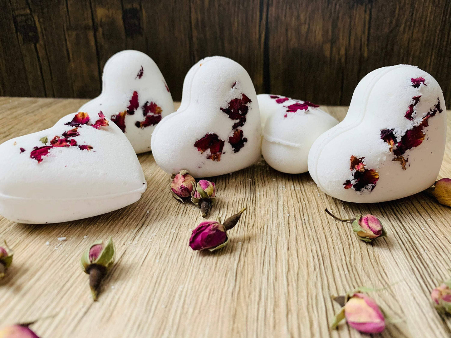 Organic  Rose Heart Bath Bomb, Valentine’s Day